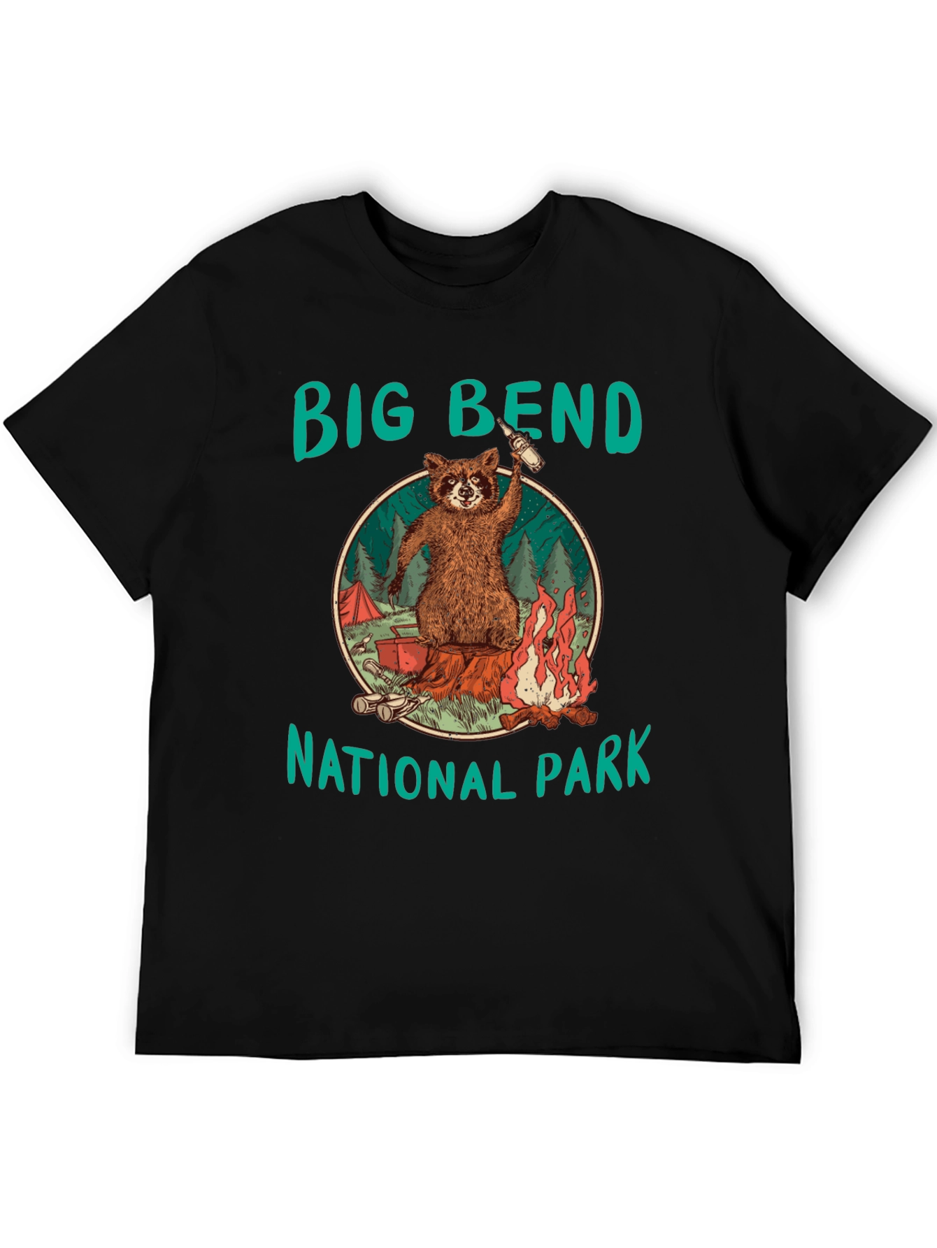 Big Bend National Park Raccoon Camping T-Shirt