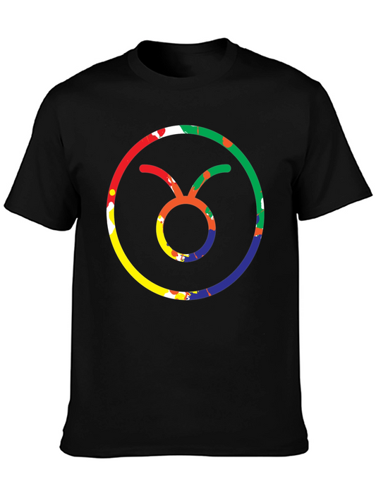 Taurus Zodiac Sign Black T-Shirt