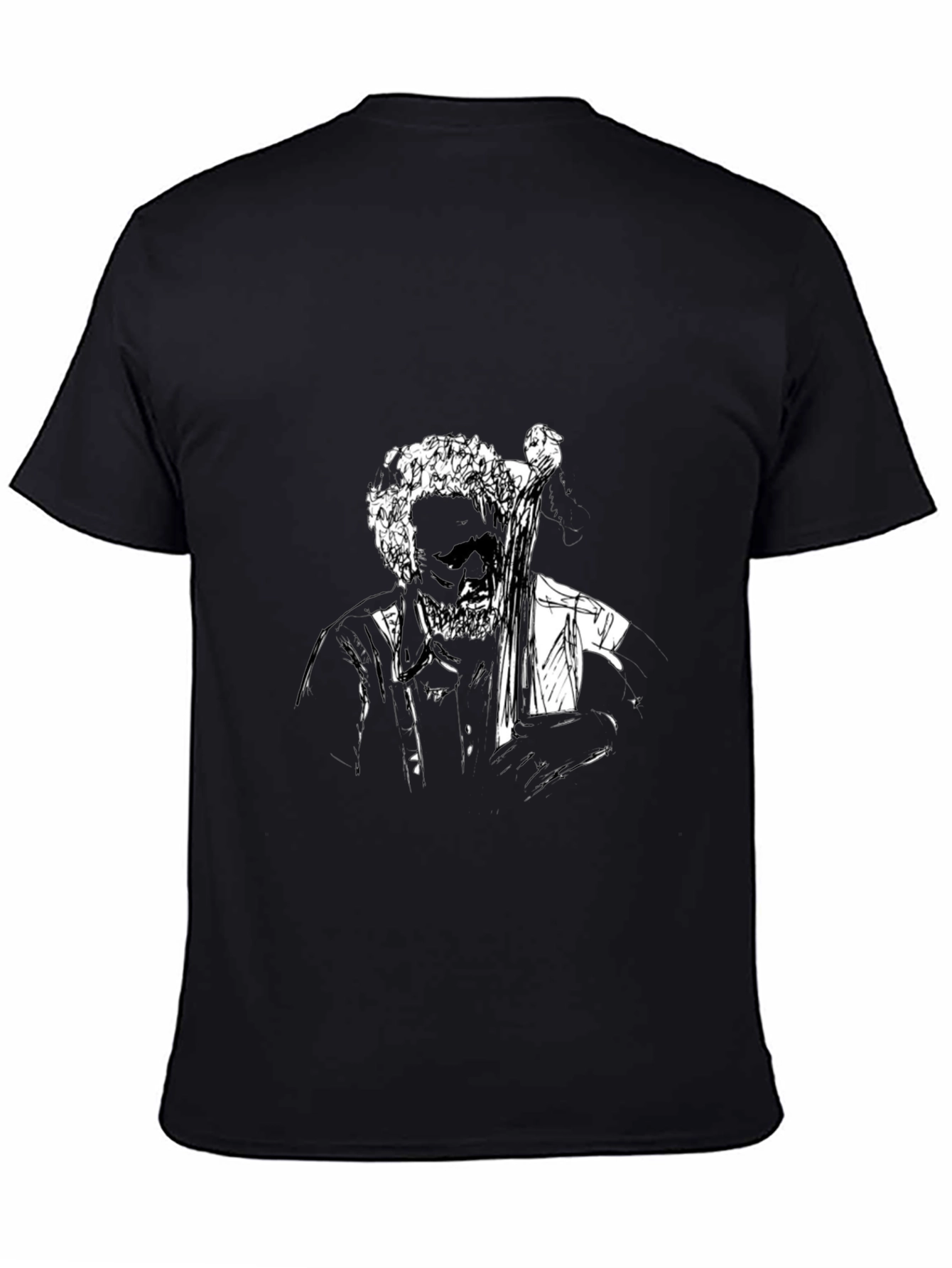 Black Graphic Tee - Bassist Design