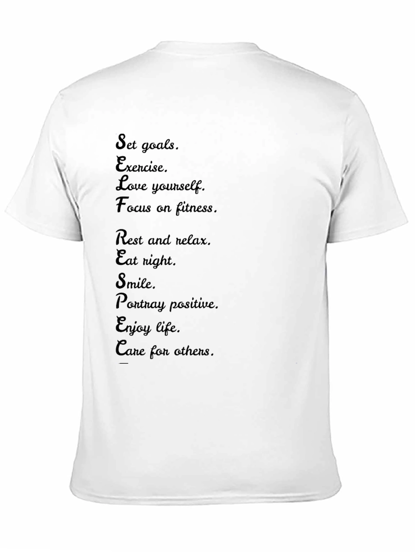 Motivational Black T-Shirt: Self-Care Edition