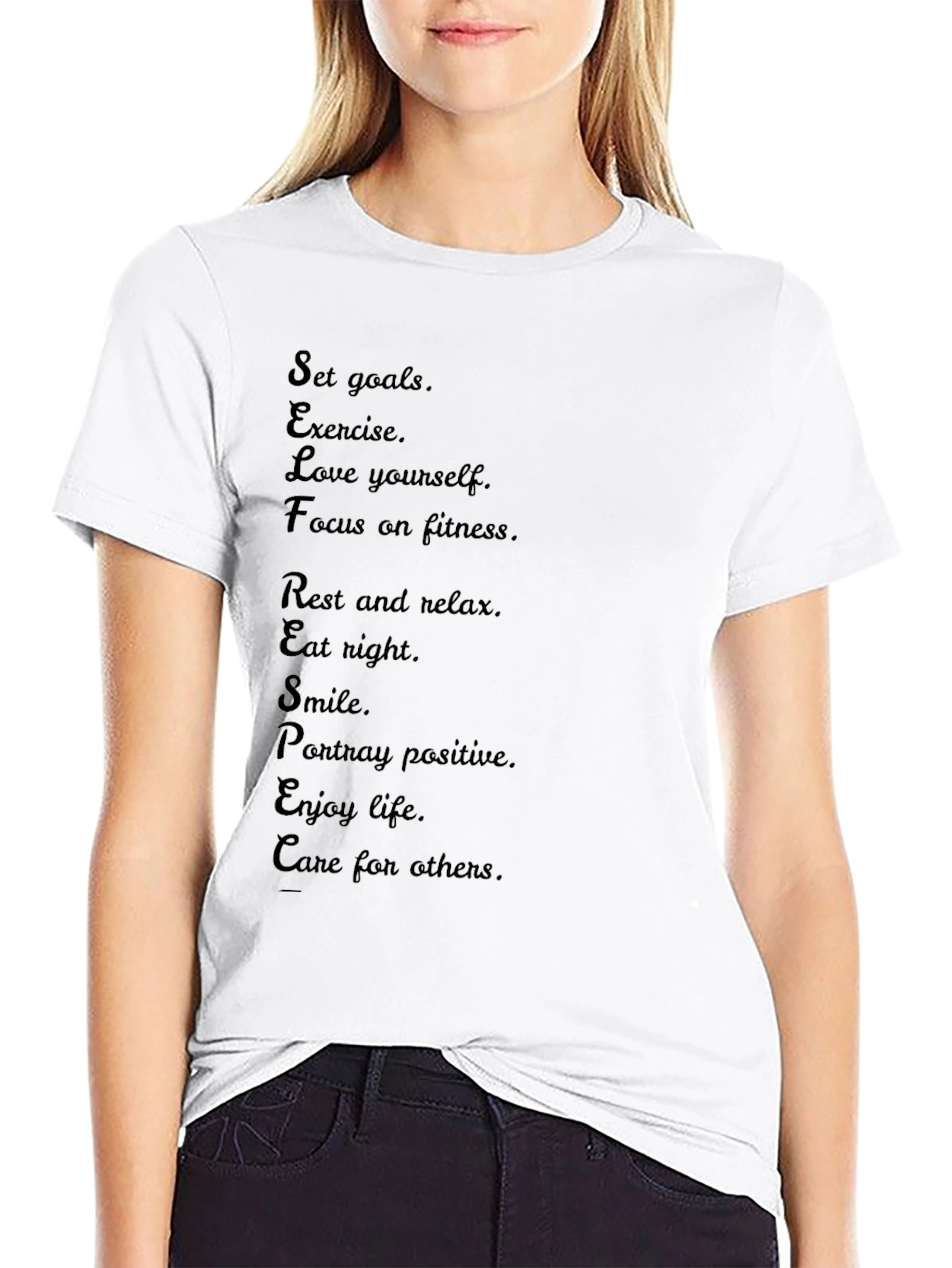 Motivational Black T-Shirt: Self-Care Edition