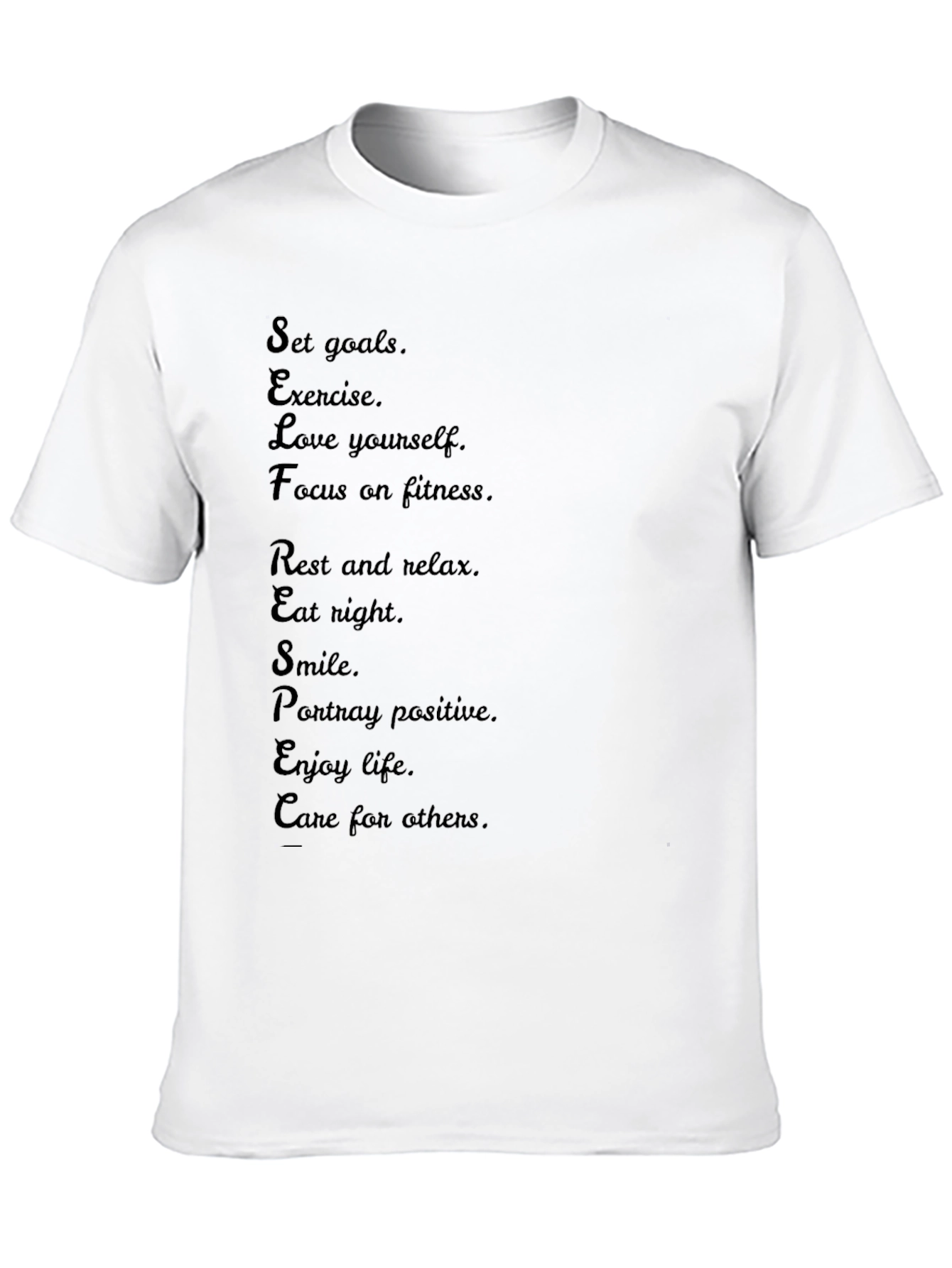 Motivational Black T-Shirt: Self-Care Edition