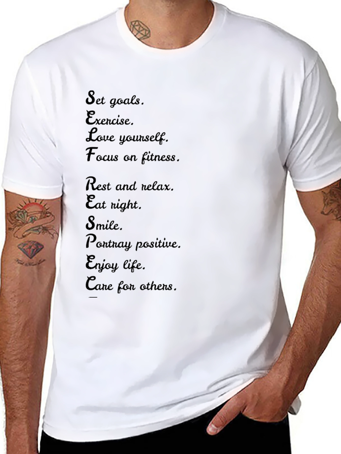 Motivational Black T-Shirt: Self-Care Edition