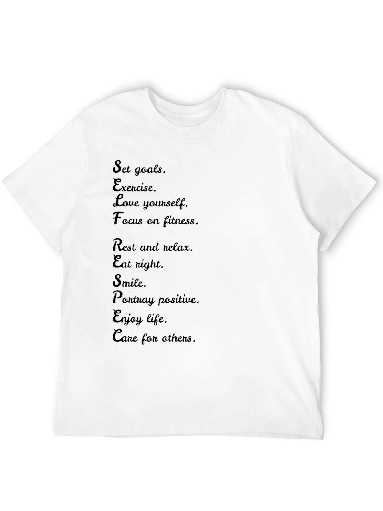 Motivational Black T-Shirt: Self-Care Edition