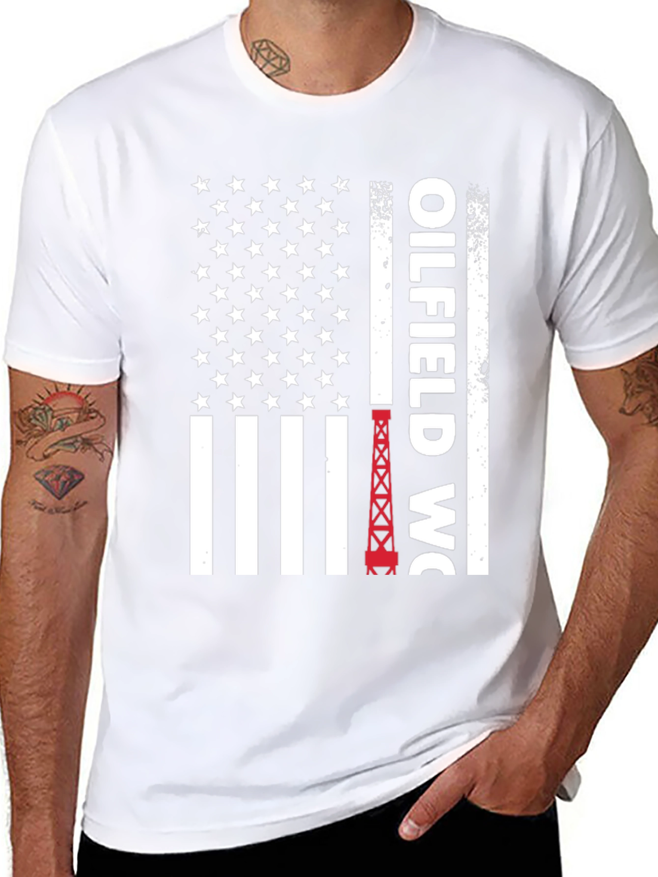 Oilfield Worker Patriotic T-Shirt