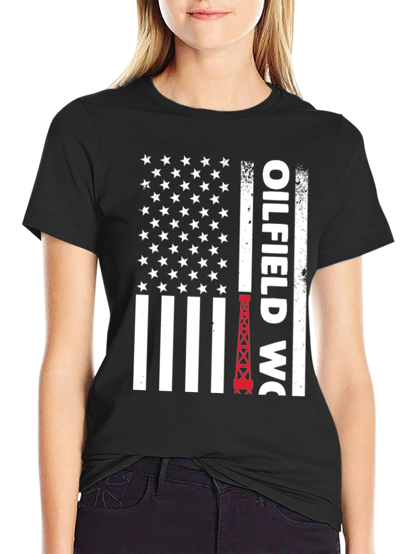 Oilfield Worker Patriotic T-Shirt