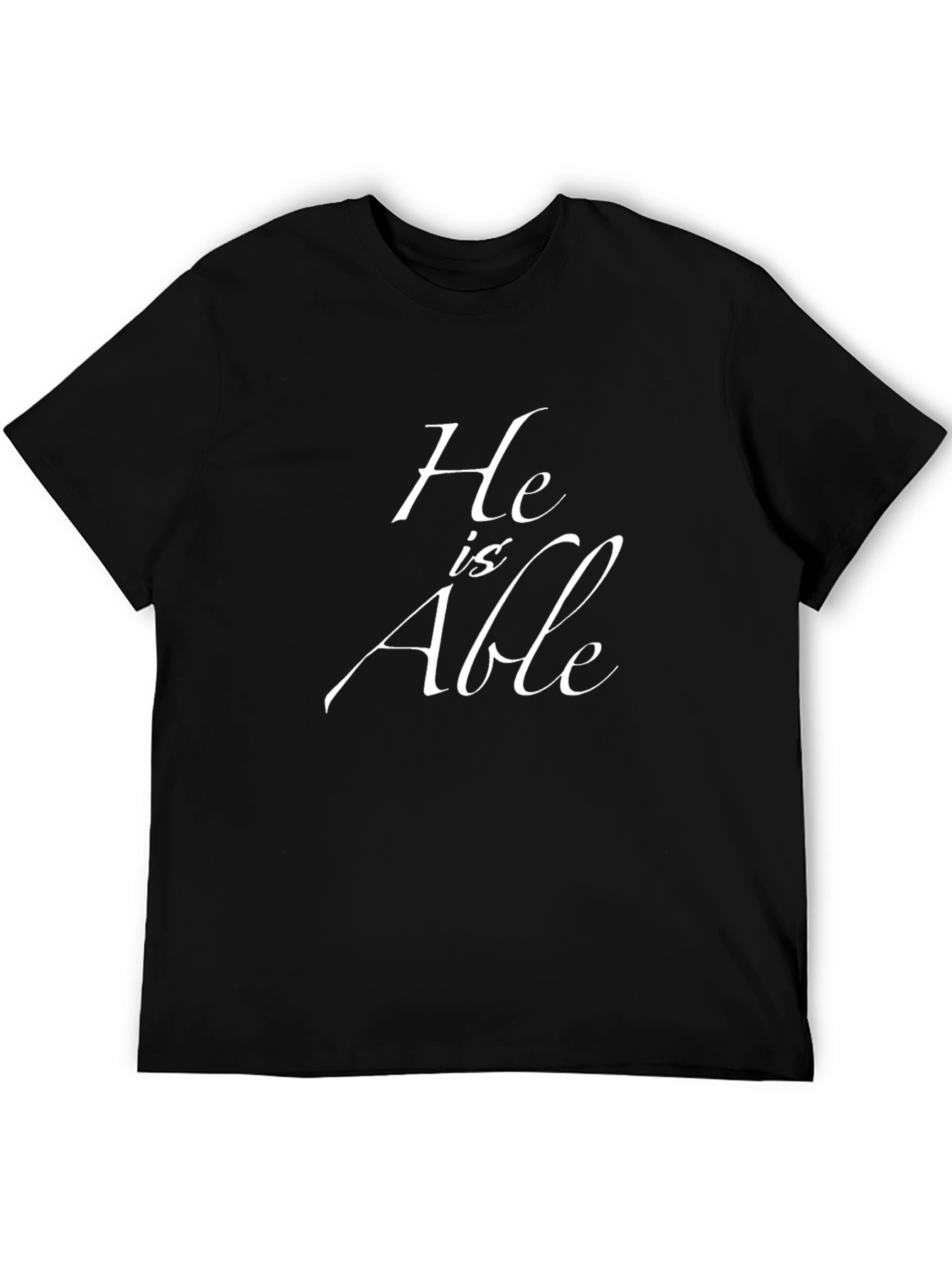 He is Able Black T-Shirt