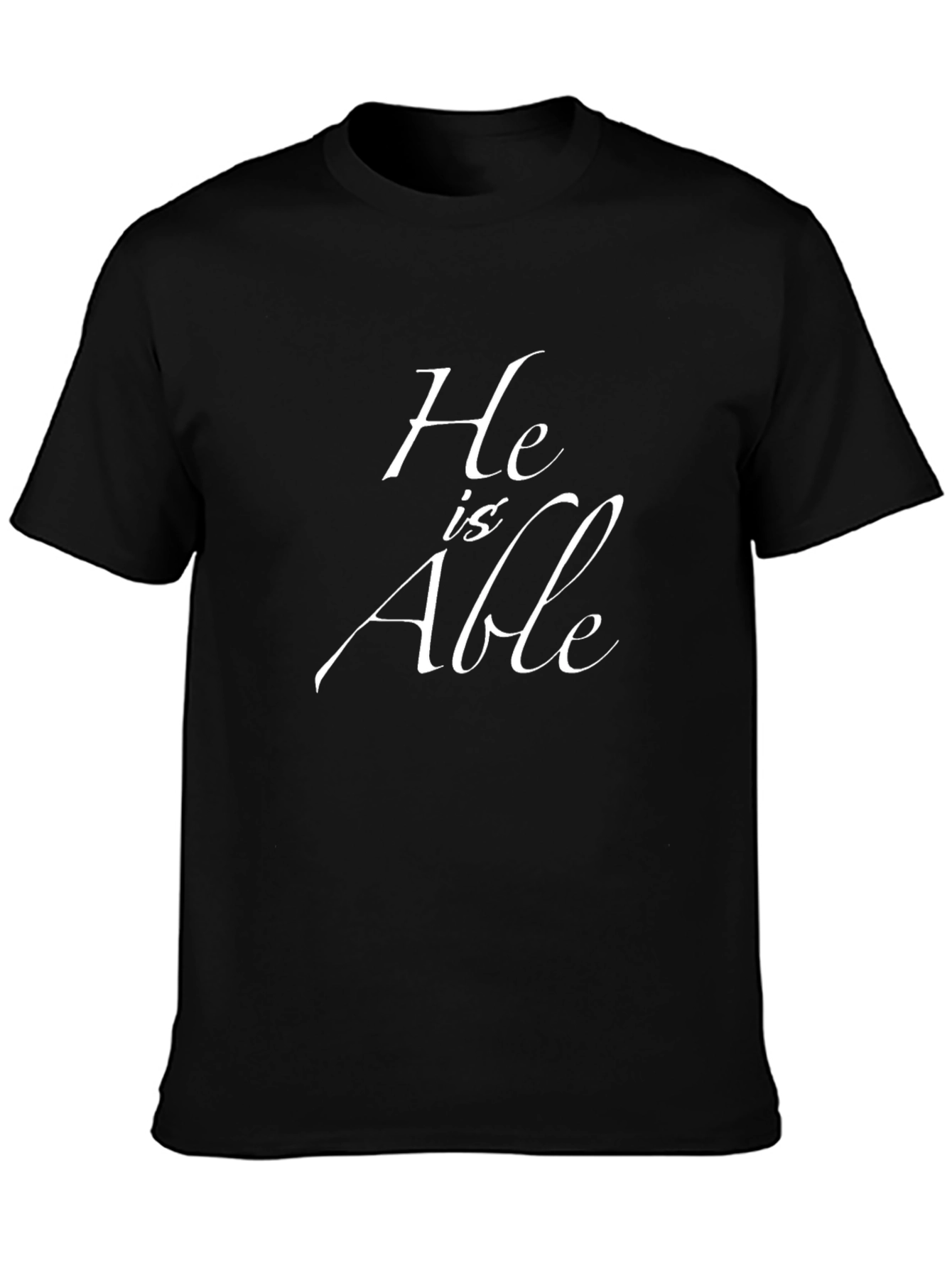 He is Able Black T-Shirt