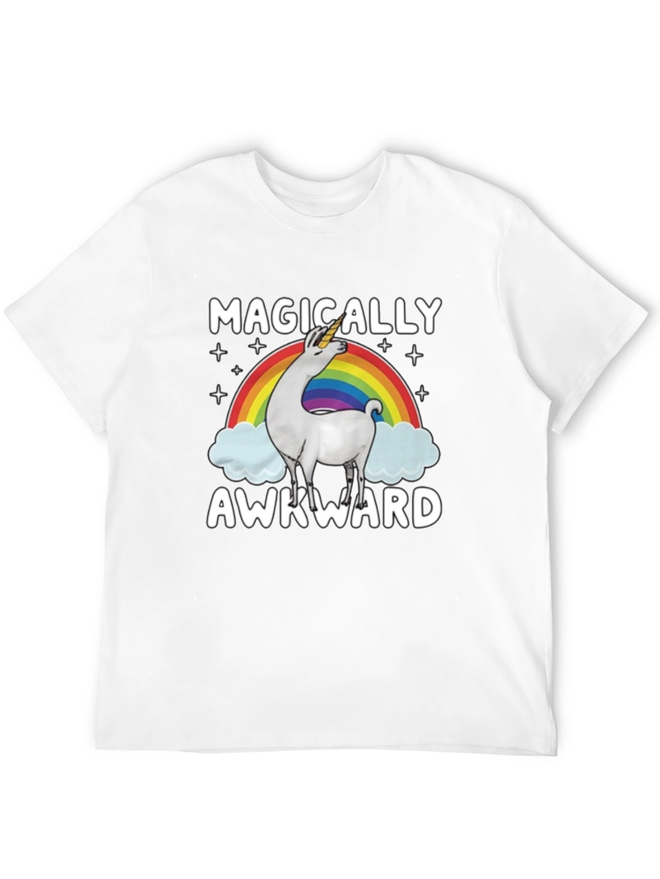 Magically Awkward Unicorn Llama Graphic Tee