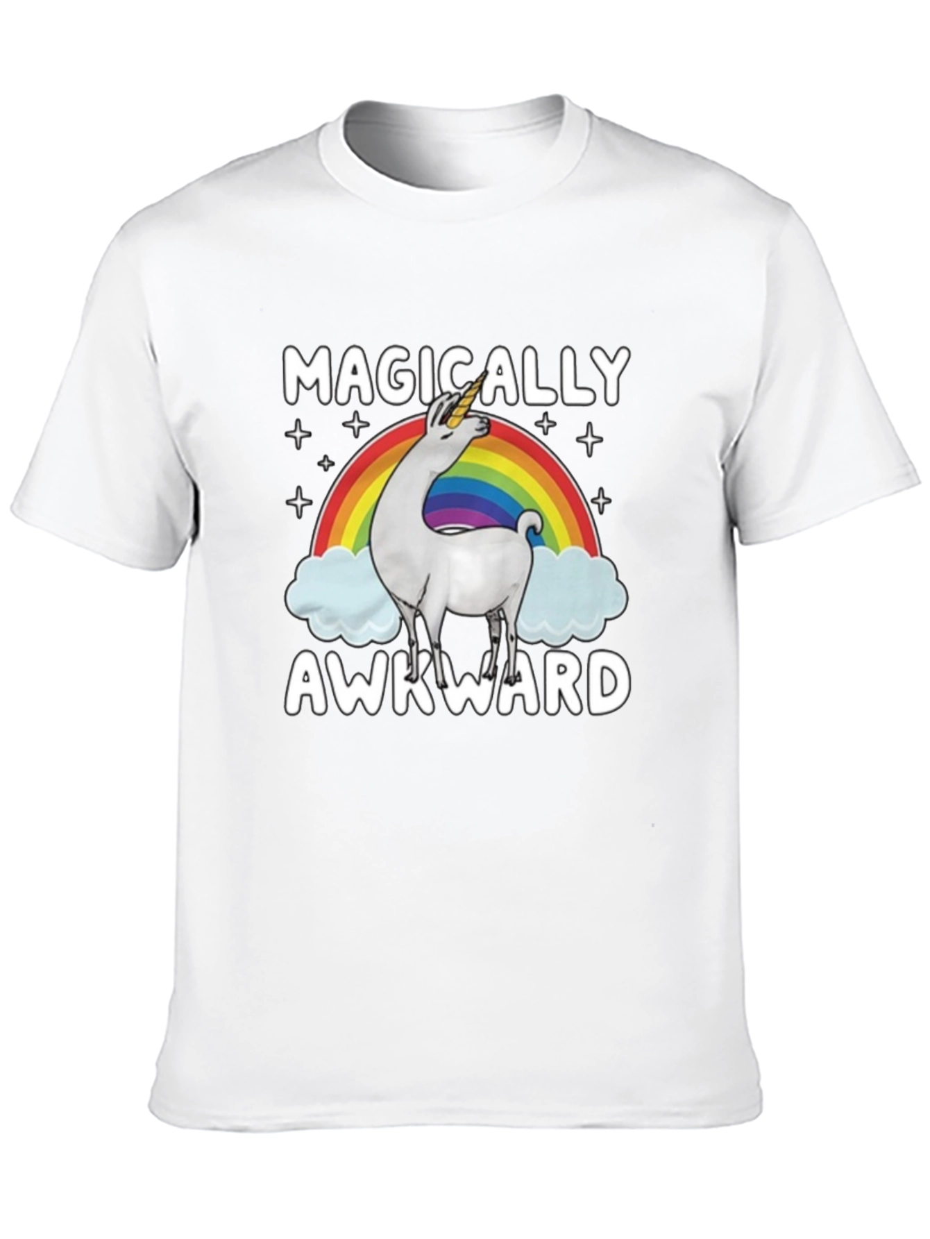 Magically Awkward Unicorn Llama Graphic Tee