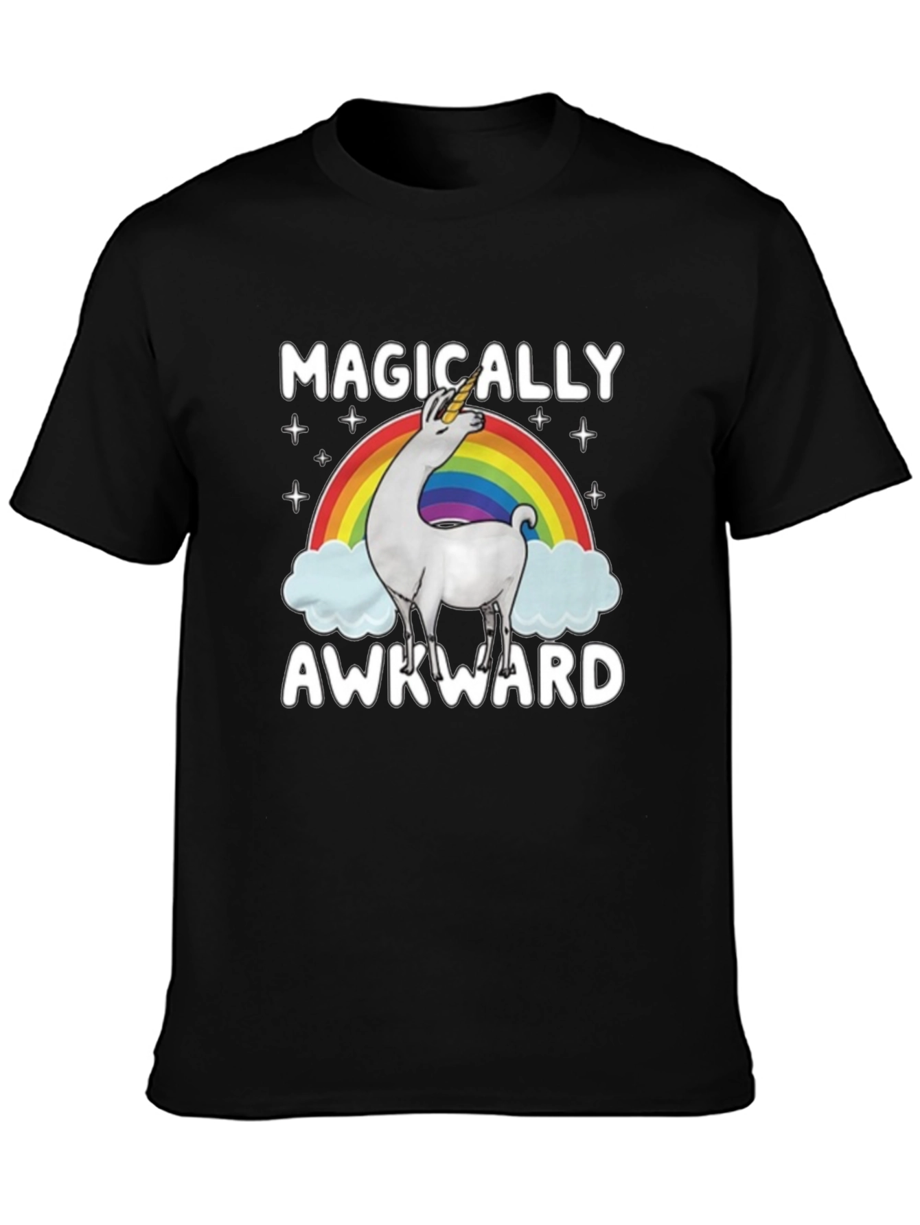 Magically Awkward Unicorn Llama Graphic Tee