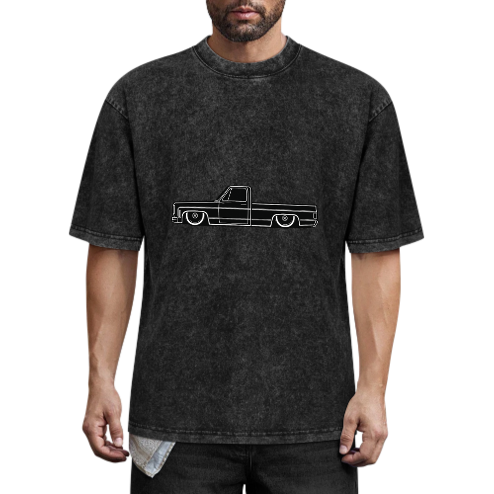 Lowered Pickup Truck Vintage Graphic T-Shirt | Retro Mini Truck Streetwear Tee(z118)