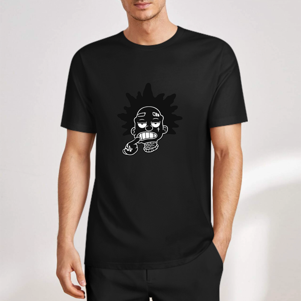 Urban Cartoon Graphic T-Shirt | Streetwear Hip-Hop Inspired Minimal Tee(z121)