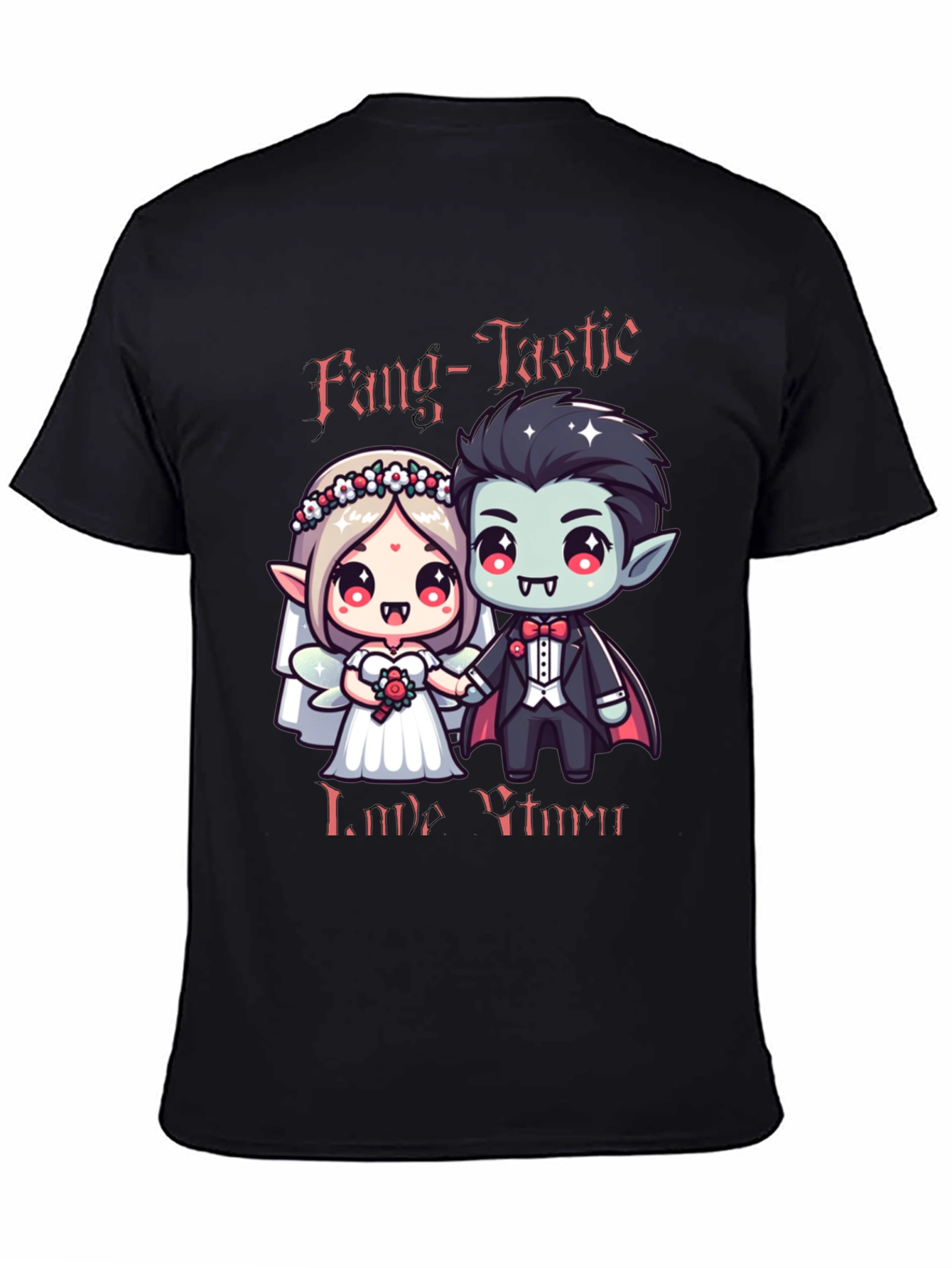 Fang-Tastic Vampire Couple Graphic Tee