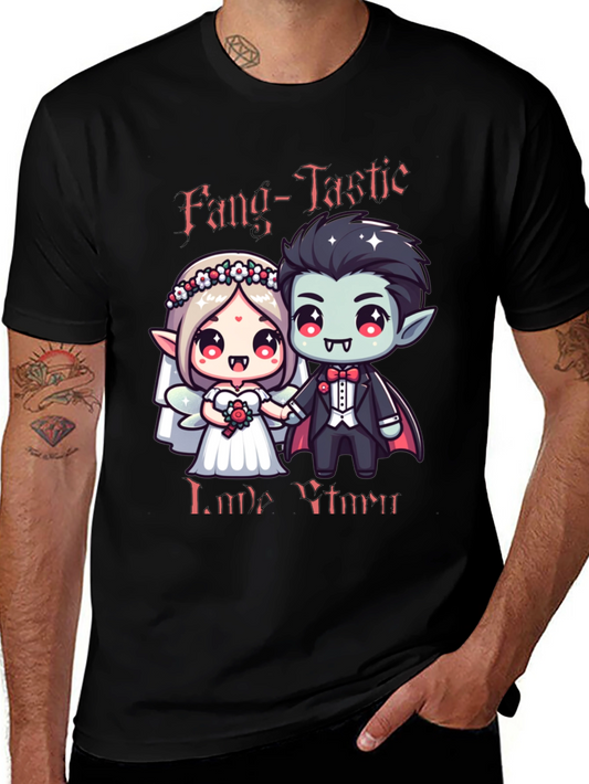 Fang-Tastic Vampire Couple Graphic Tee