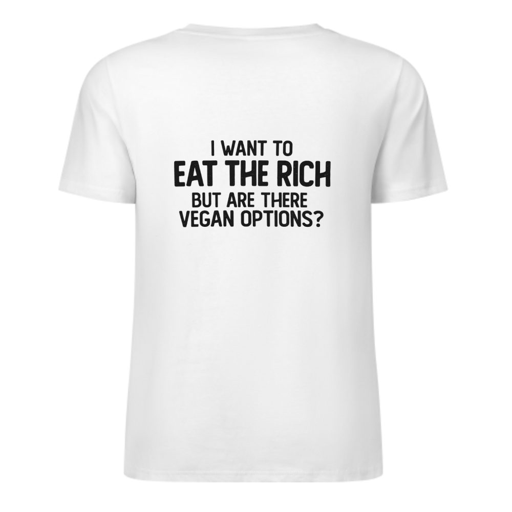 I Want To Eat The Rich Vegan Options Graphic Tee – Funny Sarcastic Statement Shirt(z135)