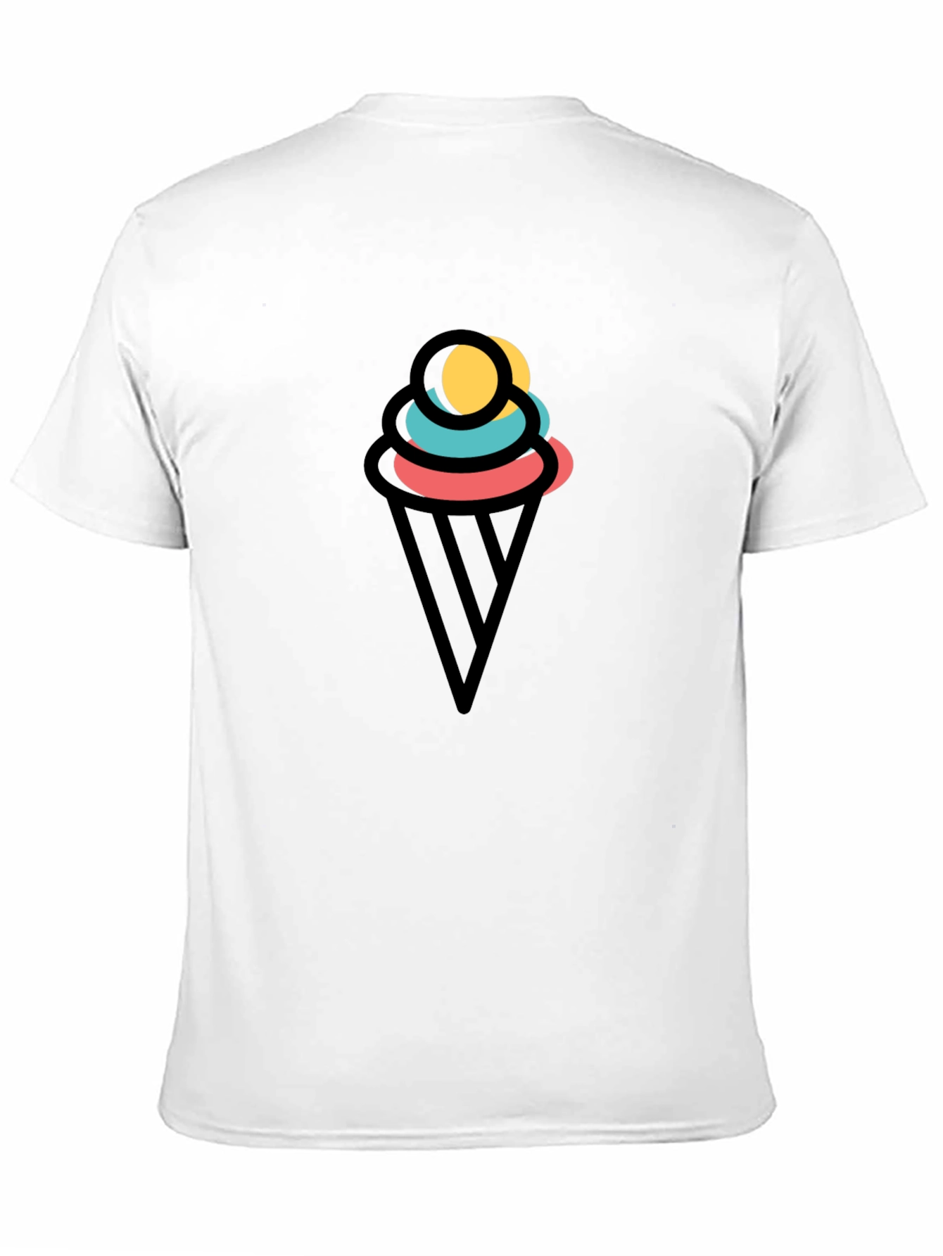 Mens Black Ice Cream Graphic Tee