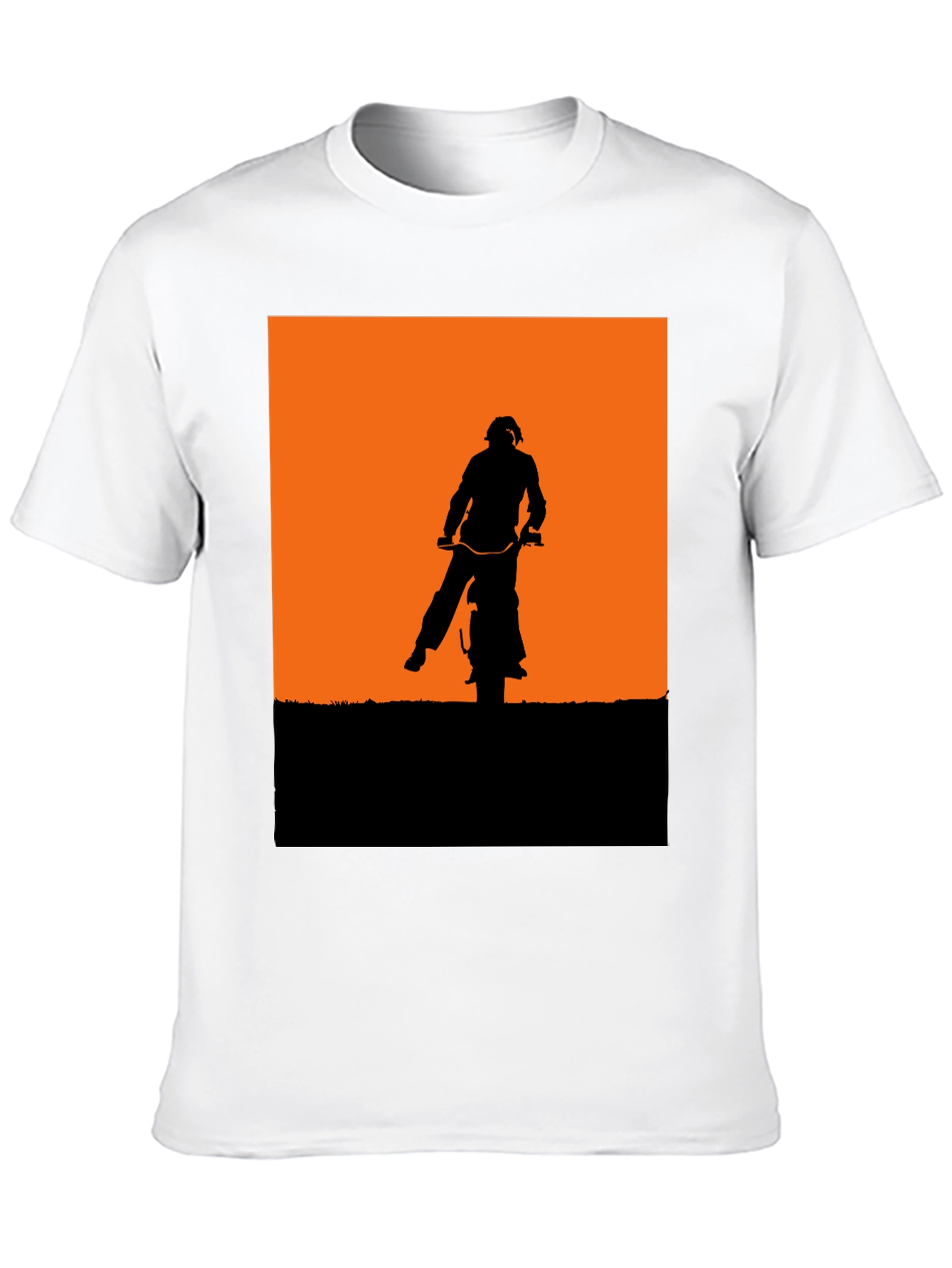 Silhouette Motorbike Graphic Tee - Black