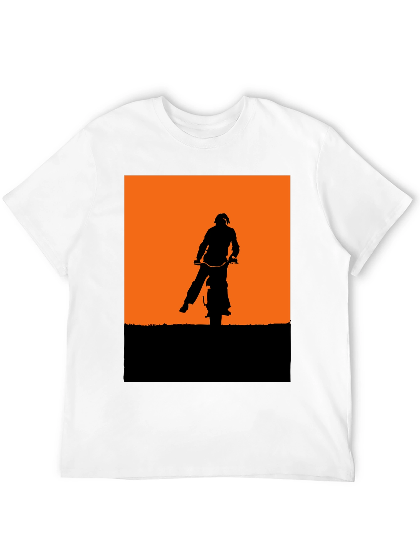 Silhouette Motorbike Graphic Tee - Black