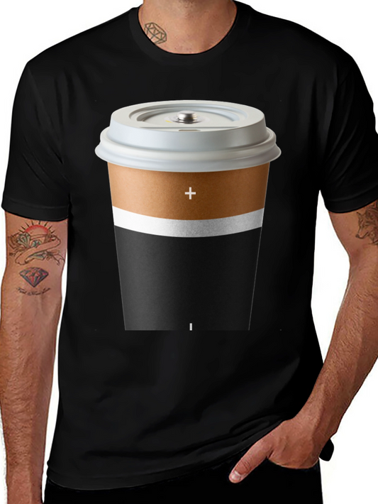 Coffee Battery T-Shirt - Unique Graphic Tee