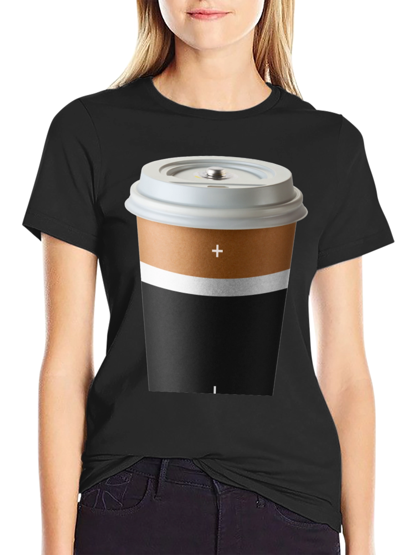 Coffee Battery T-Shirt - Unique Graphic Tee