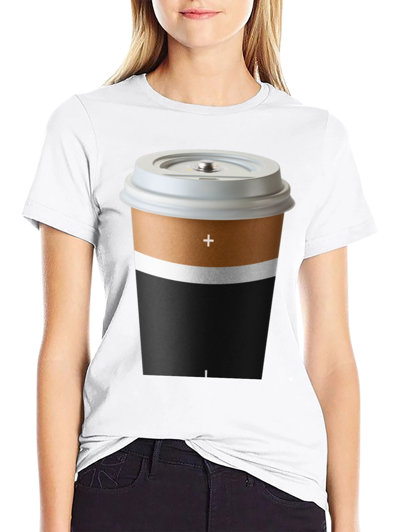 Coffee Battery T-Shirt - Unique Graphic Tee