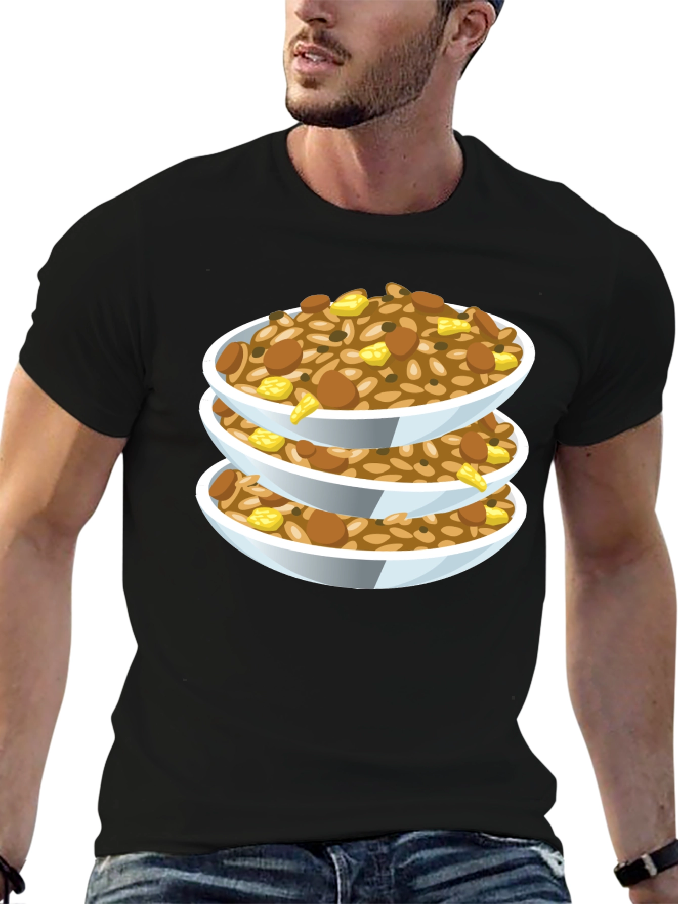 Stacked Food Bowls Graphic Tee