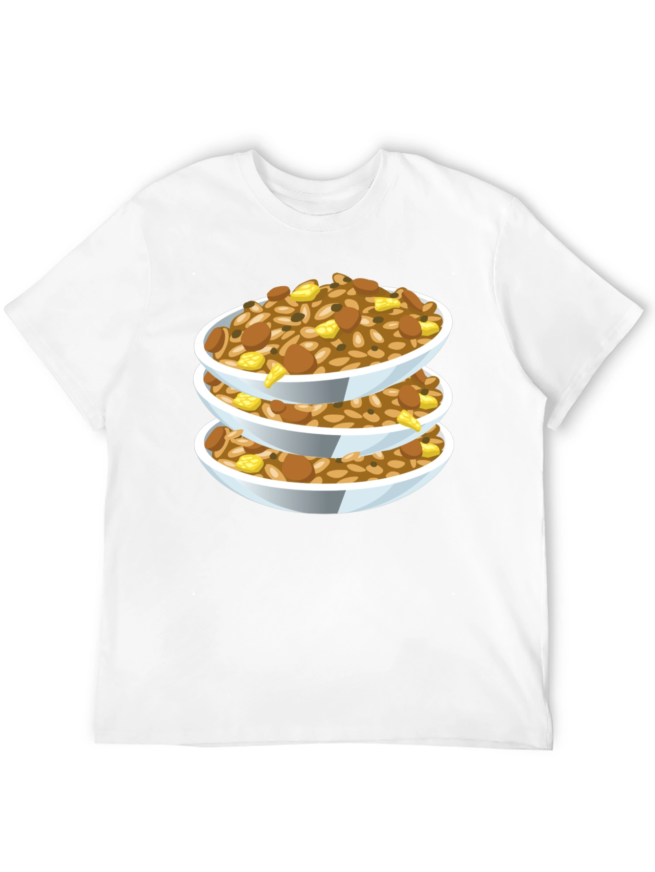 Stacked Food Bowls Graphic Tee