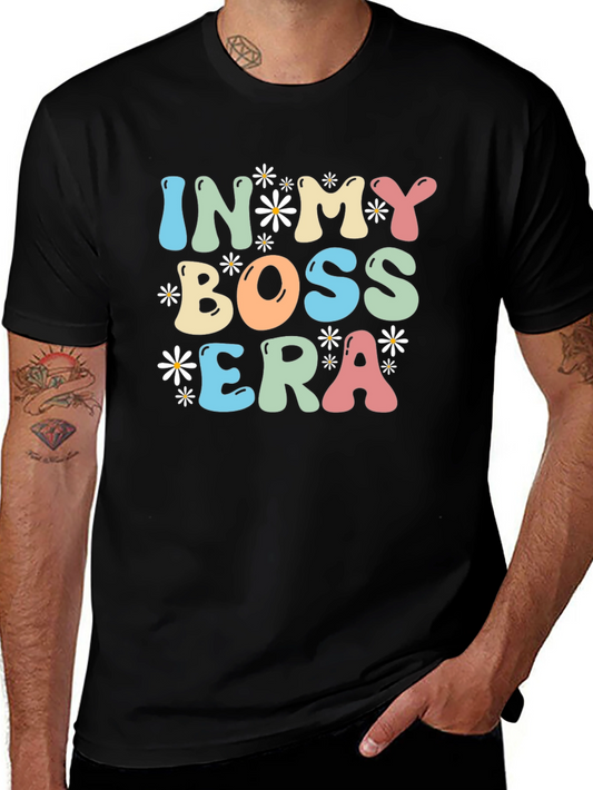 In My Boss Era Black Graphic Tee