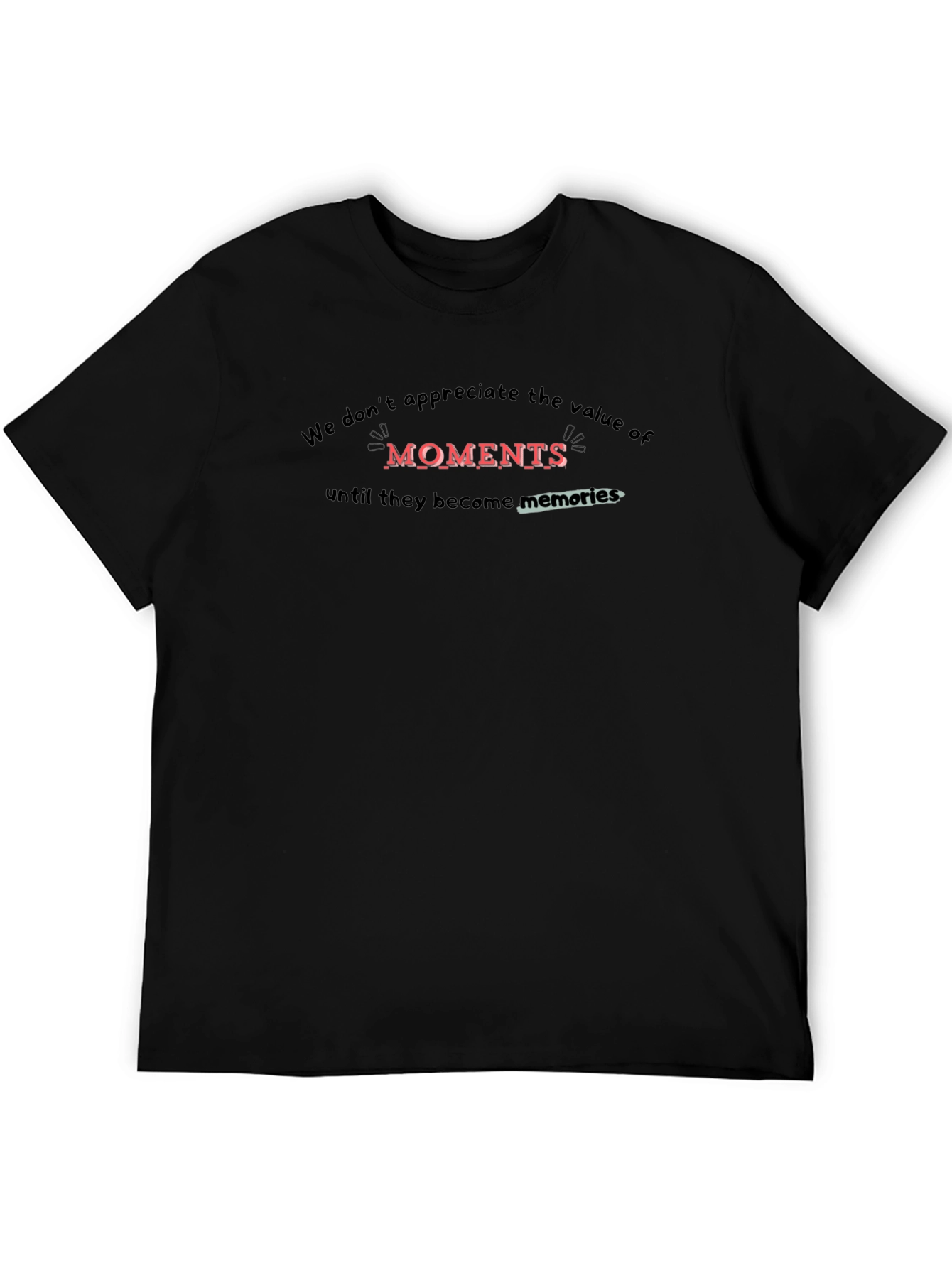 Moments to Memories Graphic Tee - Black