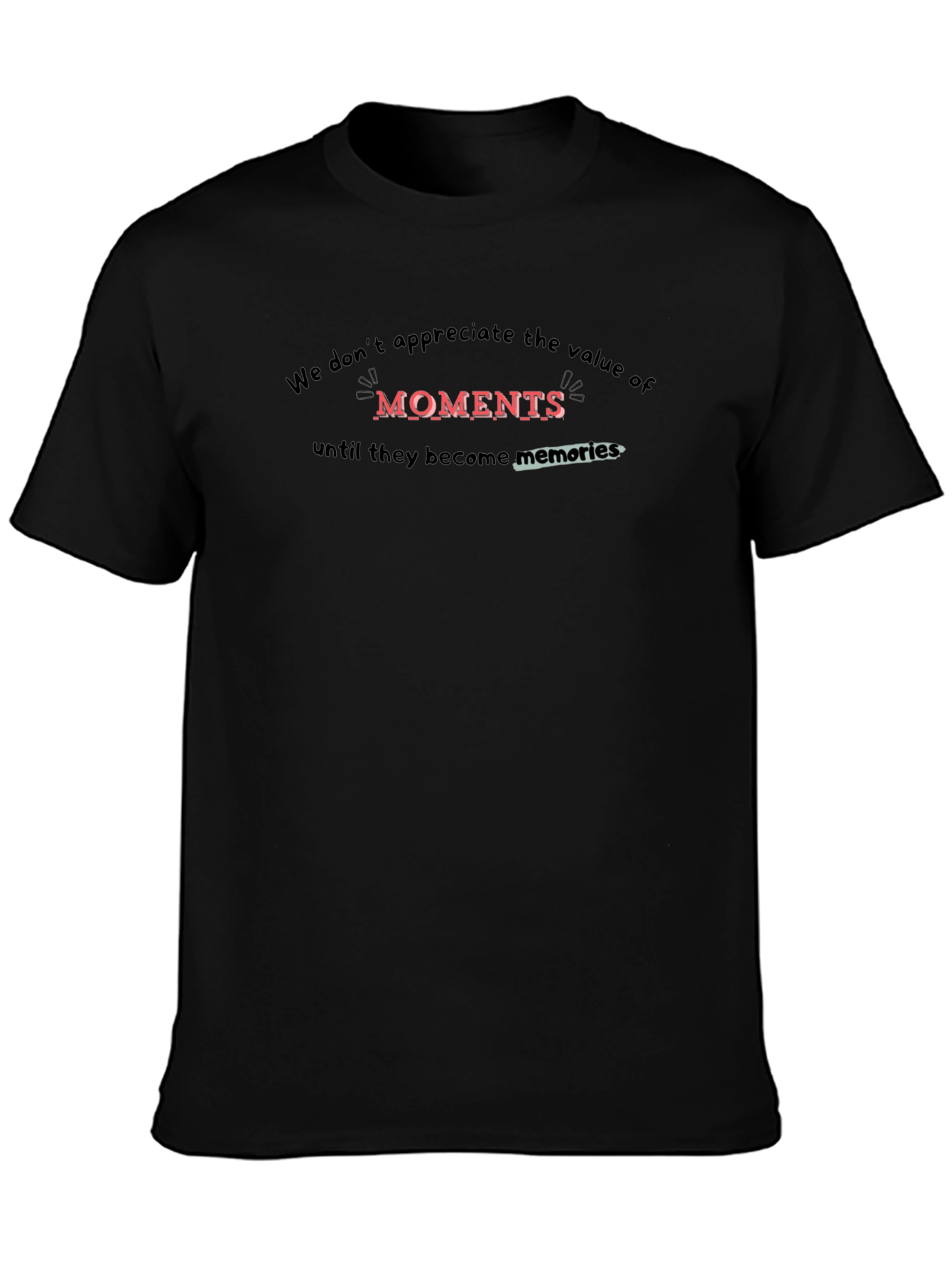Moments to Memories Graphic Tee - Black