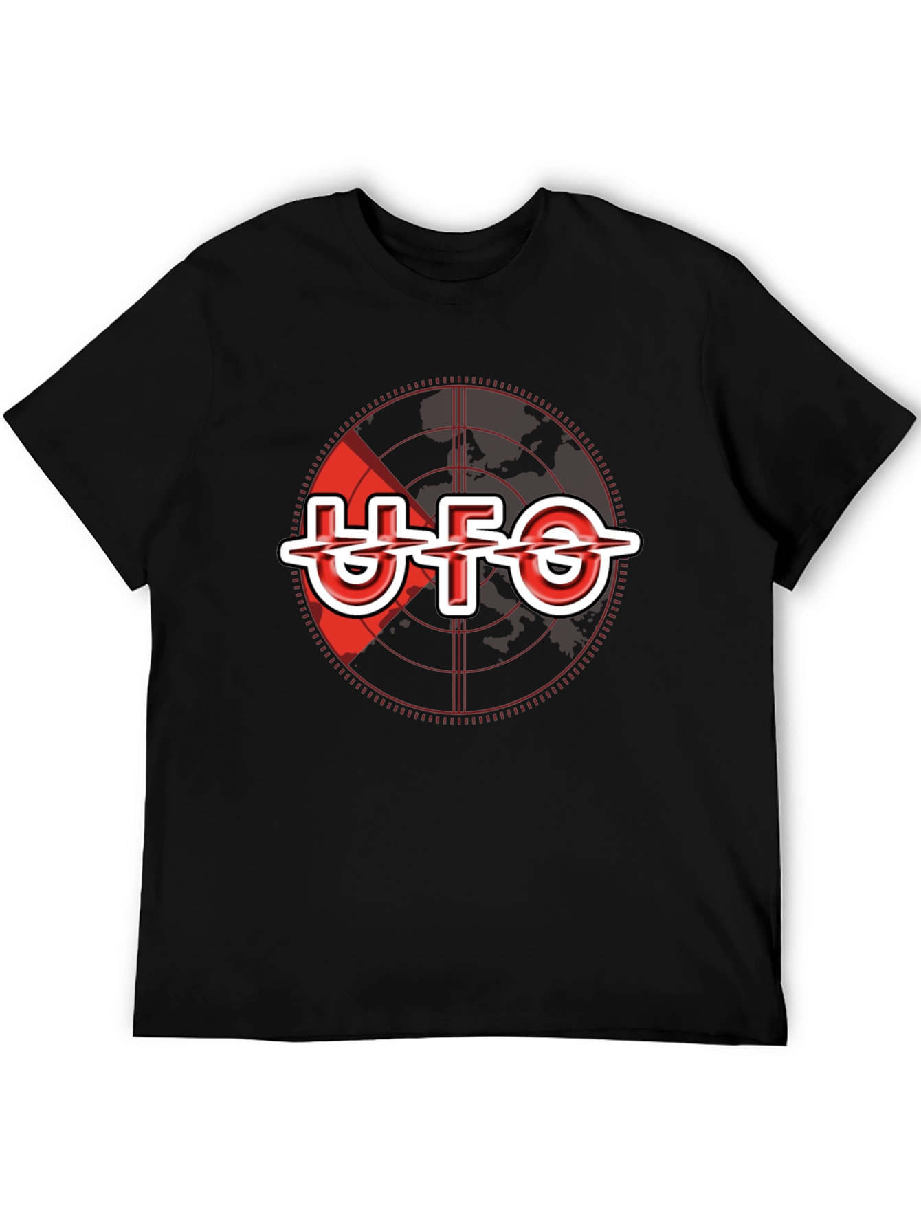 UFO Band Target Graphic Black T-Shirt