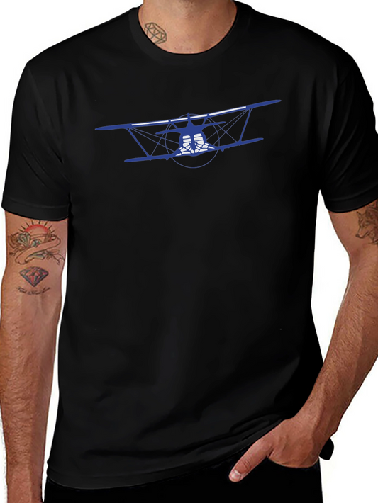 Biplane Graphic Tee - Vintage Aviation Style