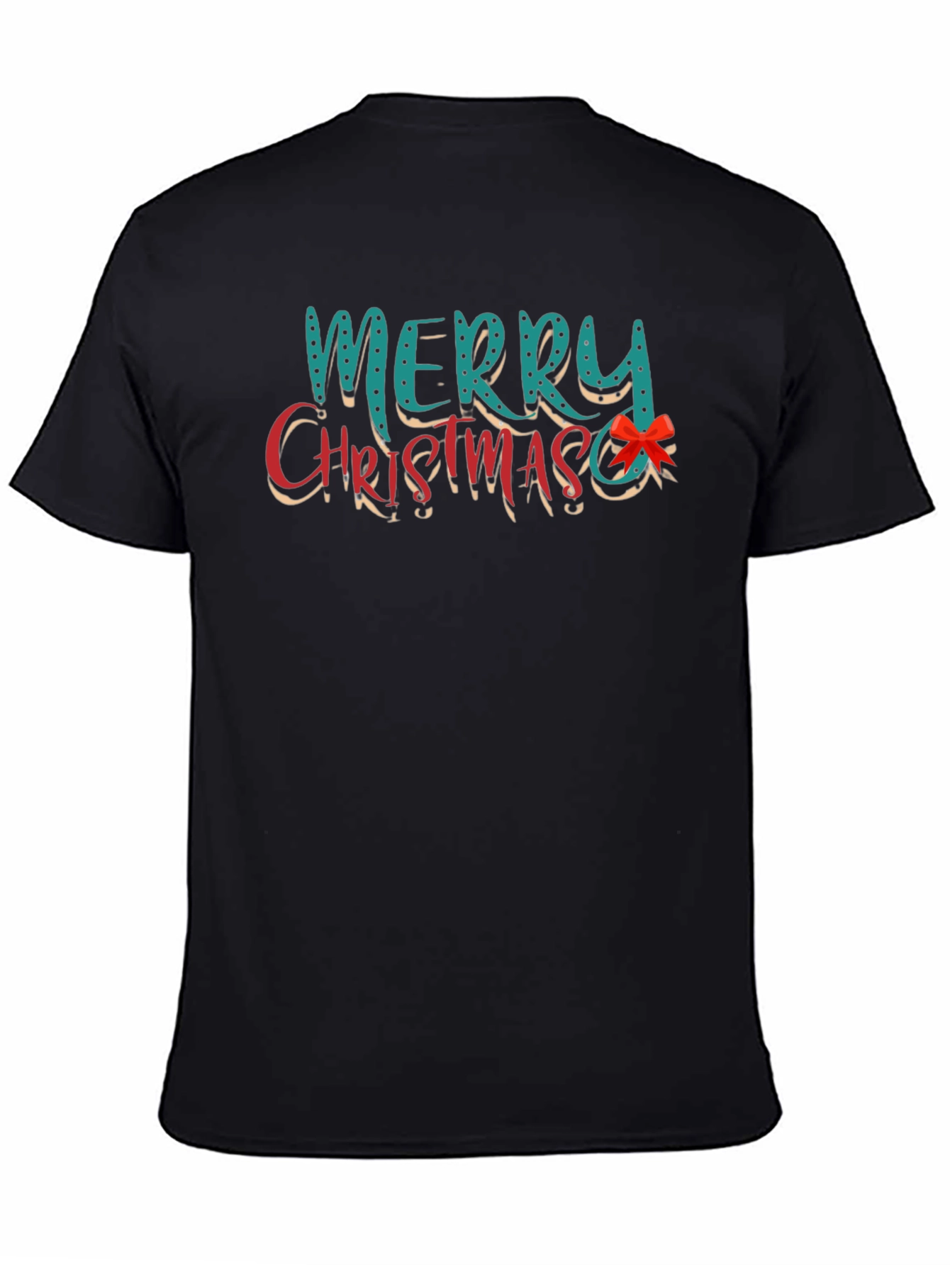 Merry Christmas Graphic Tee - Black