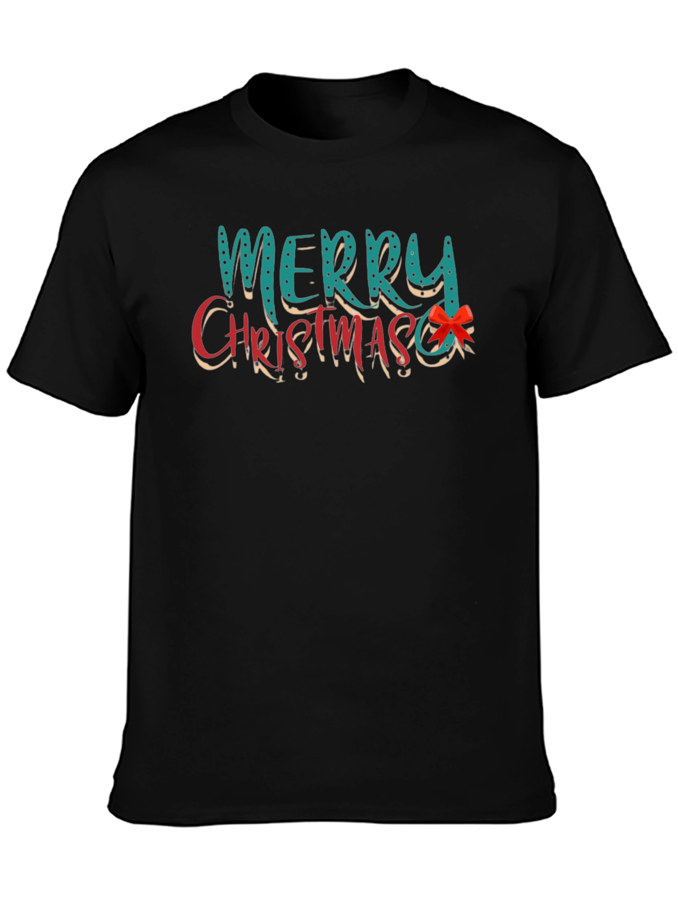 Merry Christmas Graphic Tee - Black