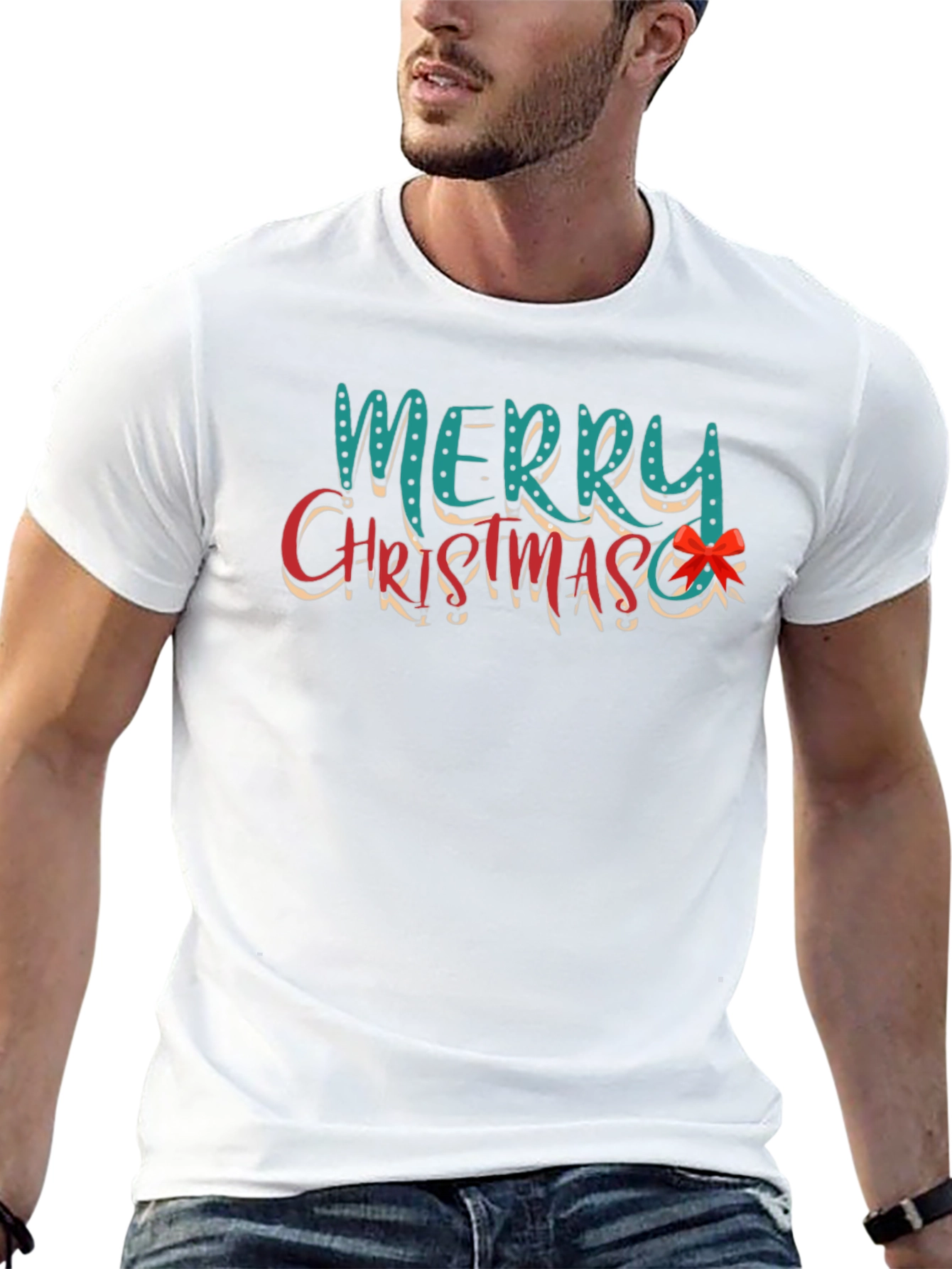 Merry Christmas Graphic Tee - Black