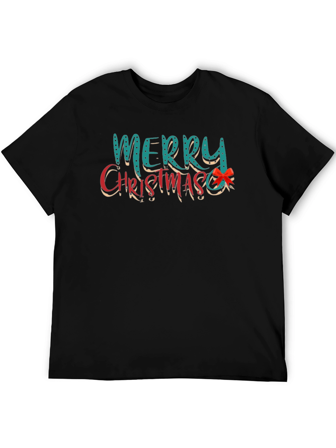 Merry Christmas Graphic Tee - Black