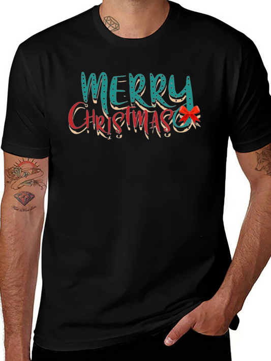 Merry Christmas Graphic Tee - Black