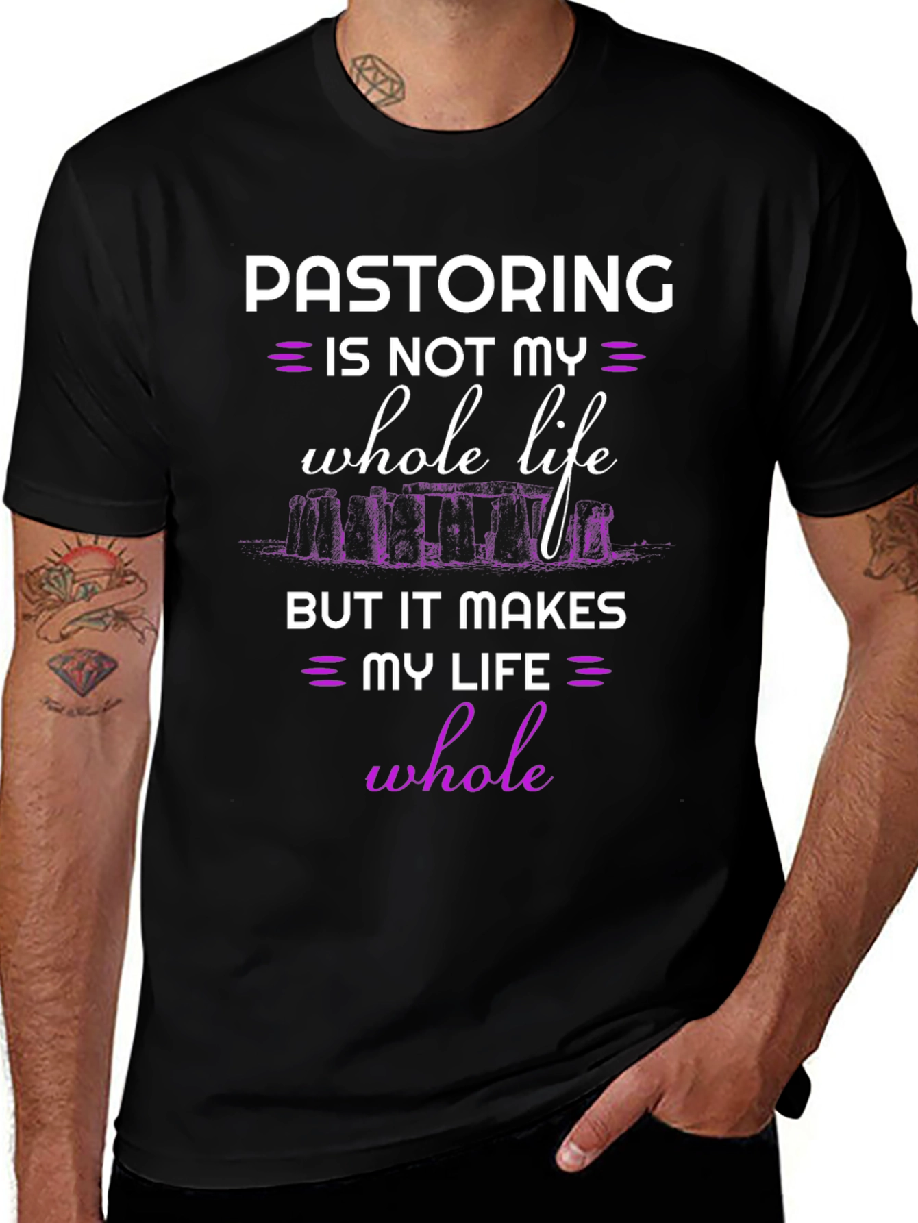 Pastoring Whole Life Black T-Shirt