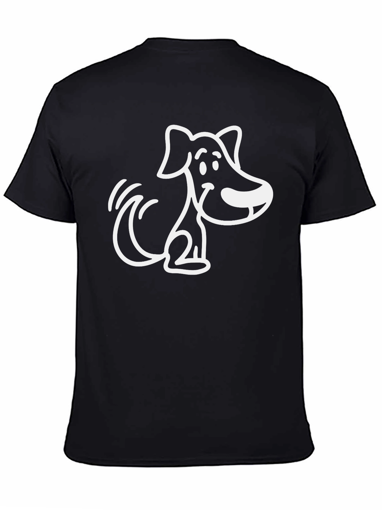 Cute Cartoon Dog Graphic T-Shirt