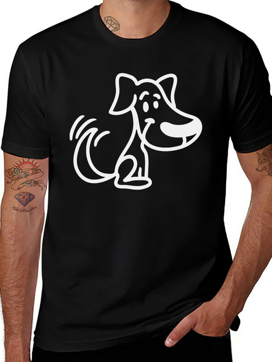 Cute Cartoon Dog Graphic T-Shirt