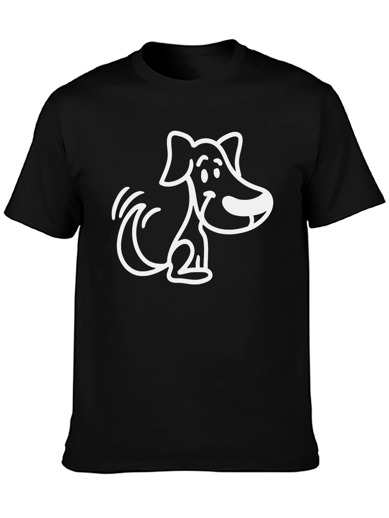 Cute Cartoon Dog Graphic T-Shirt