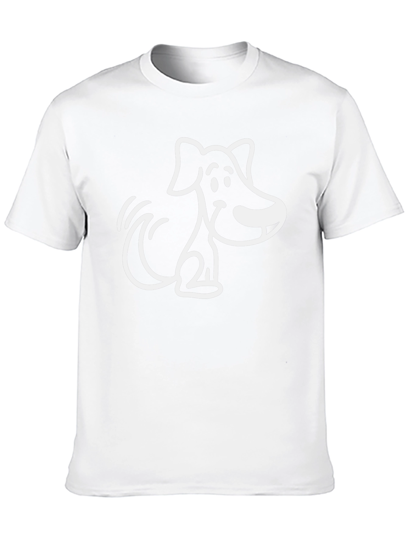 Cute Cartoon Dog Graphic T-Shirt
