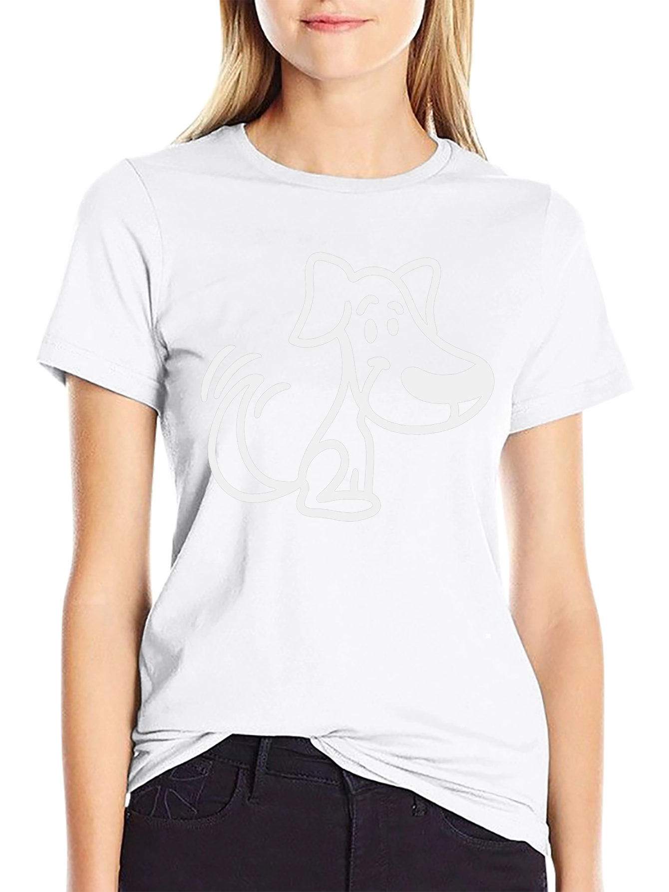 Cute Cartoon Dog Graphic T-Shirt