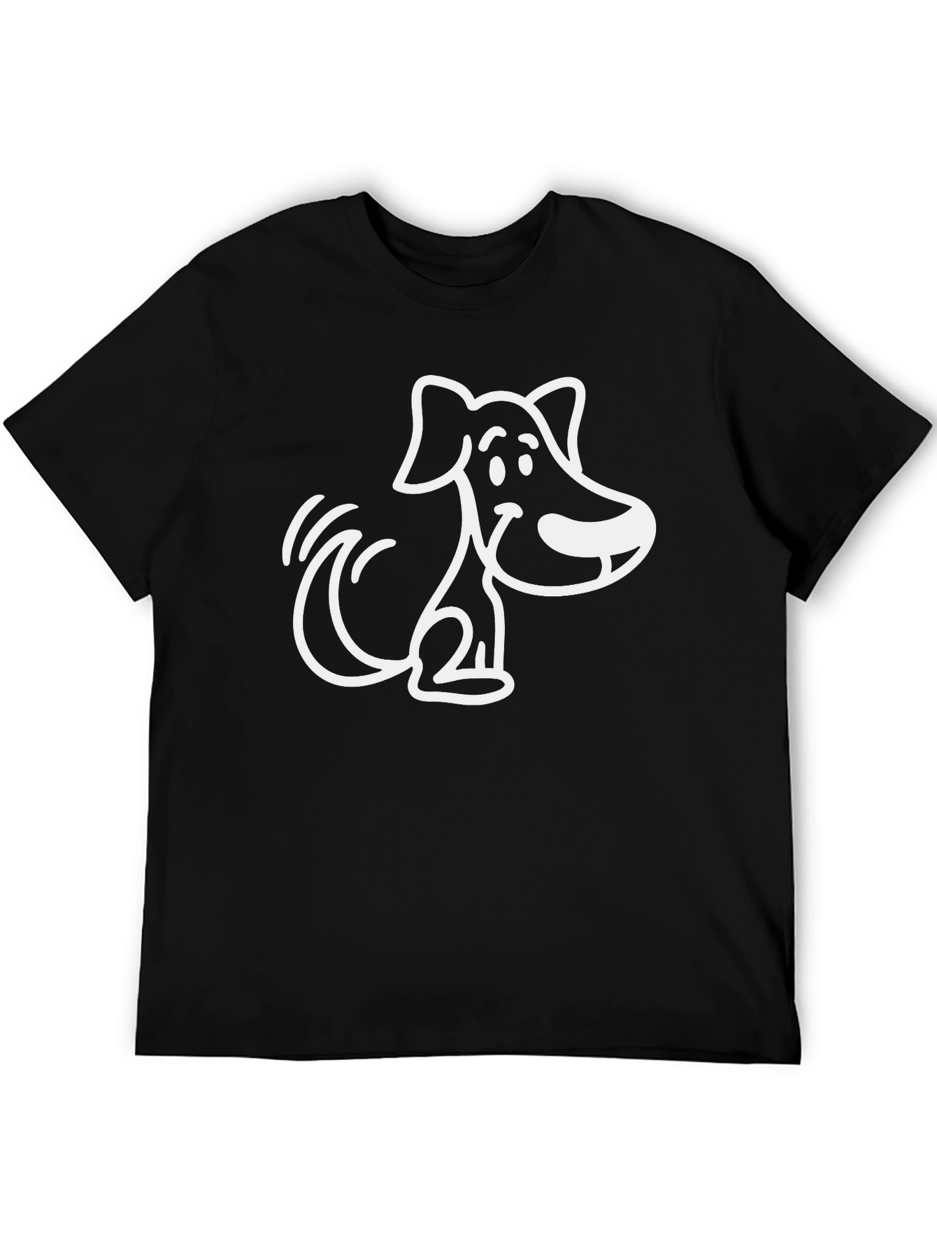 Cute Cartoon Dog Graphic T-Shirt