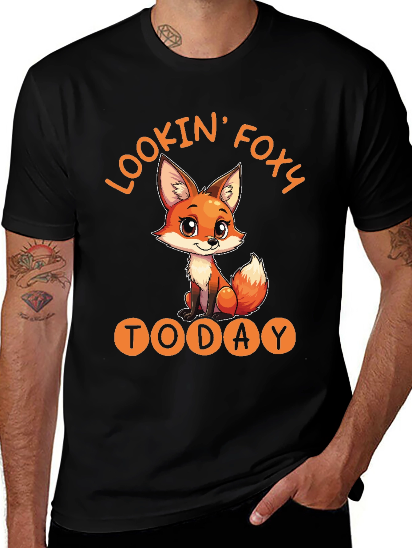 Lookin Foxy Today T-Shirt Cute Fox Design