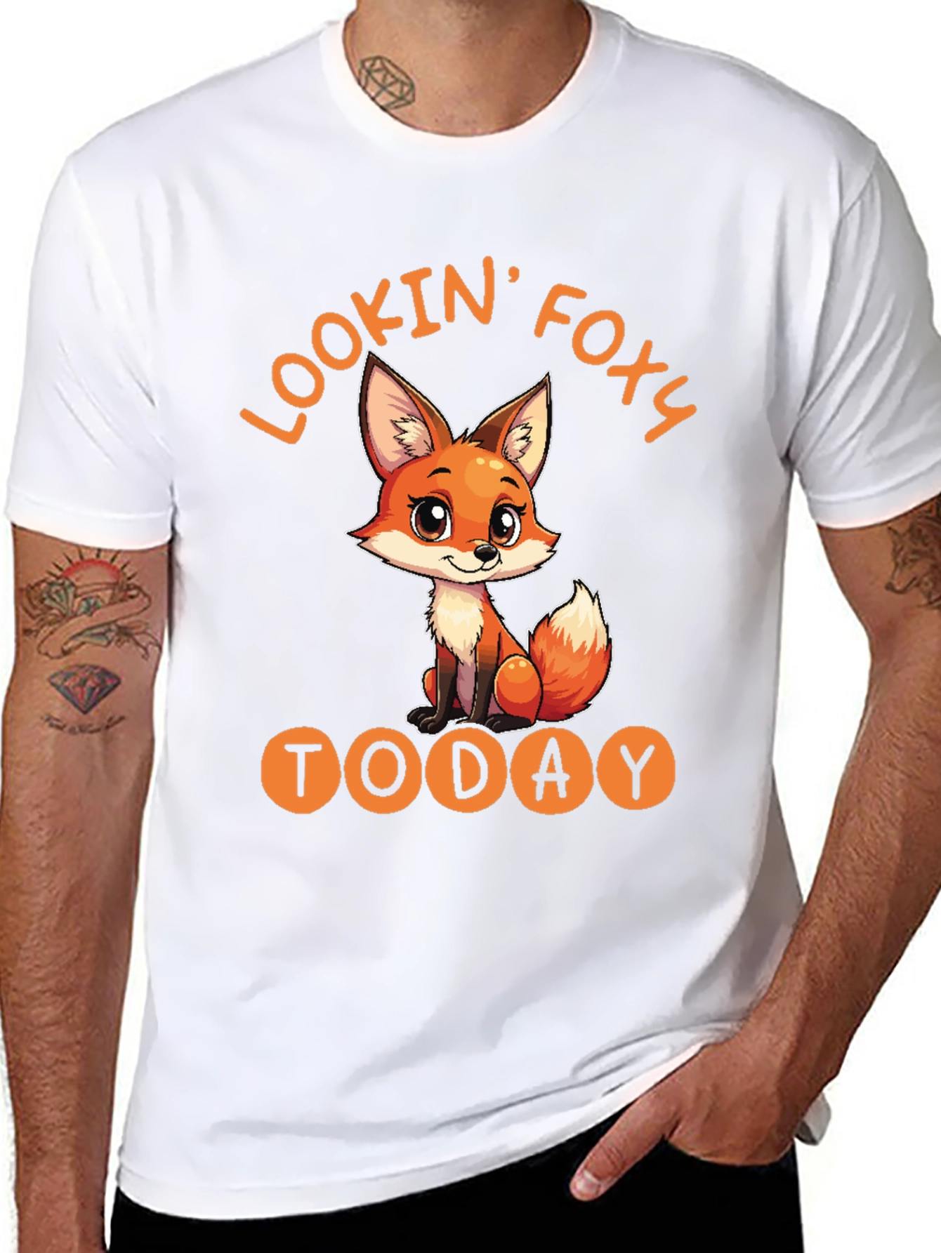 Lookin Foxy Today T-Shirt Cute Fox Design