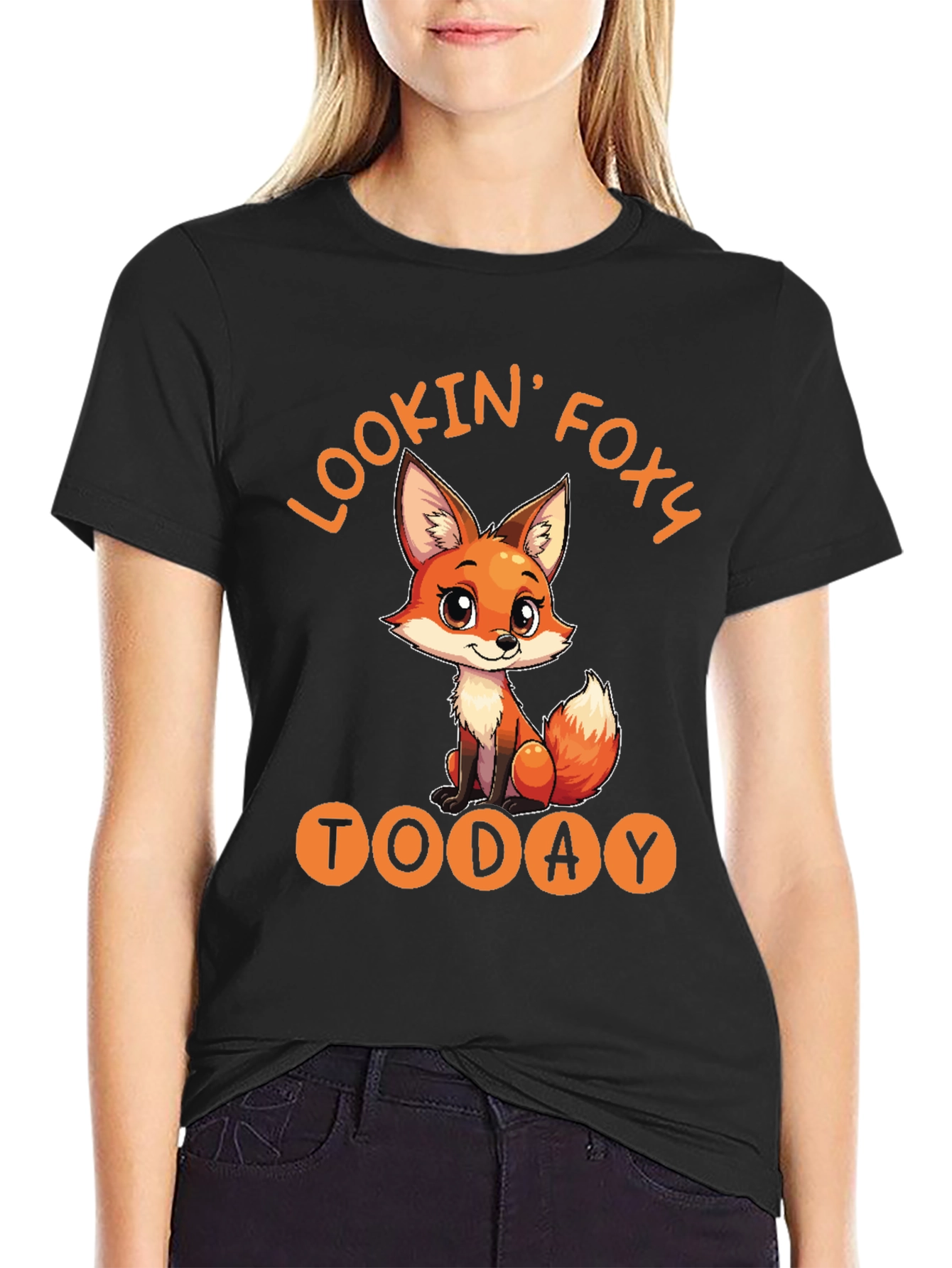 Lookin Foxy Today T-Shirt Cute Fox Design