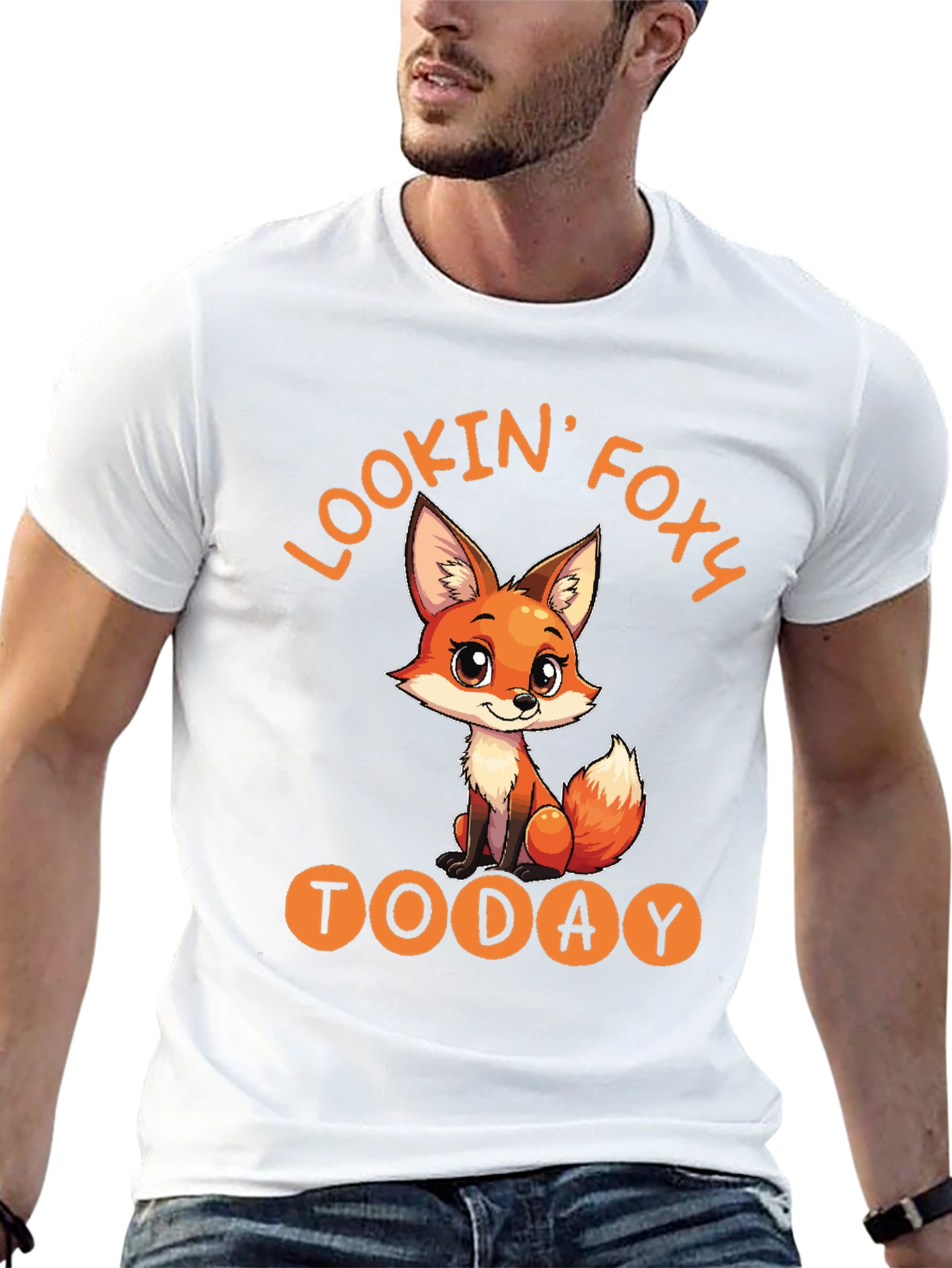 Lookin Foxy Today T-Shirt Cute Fox Design