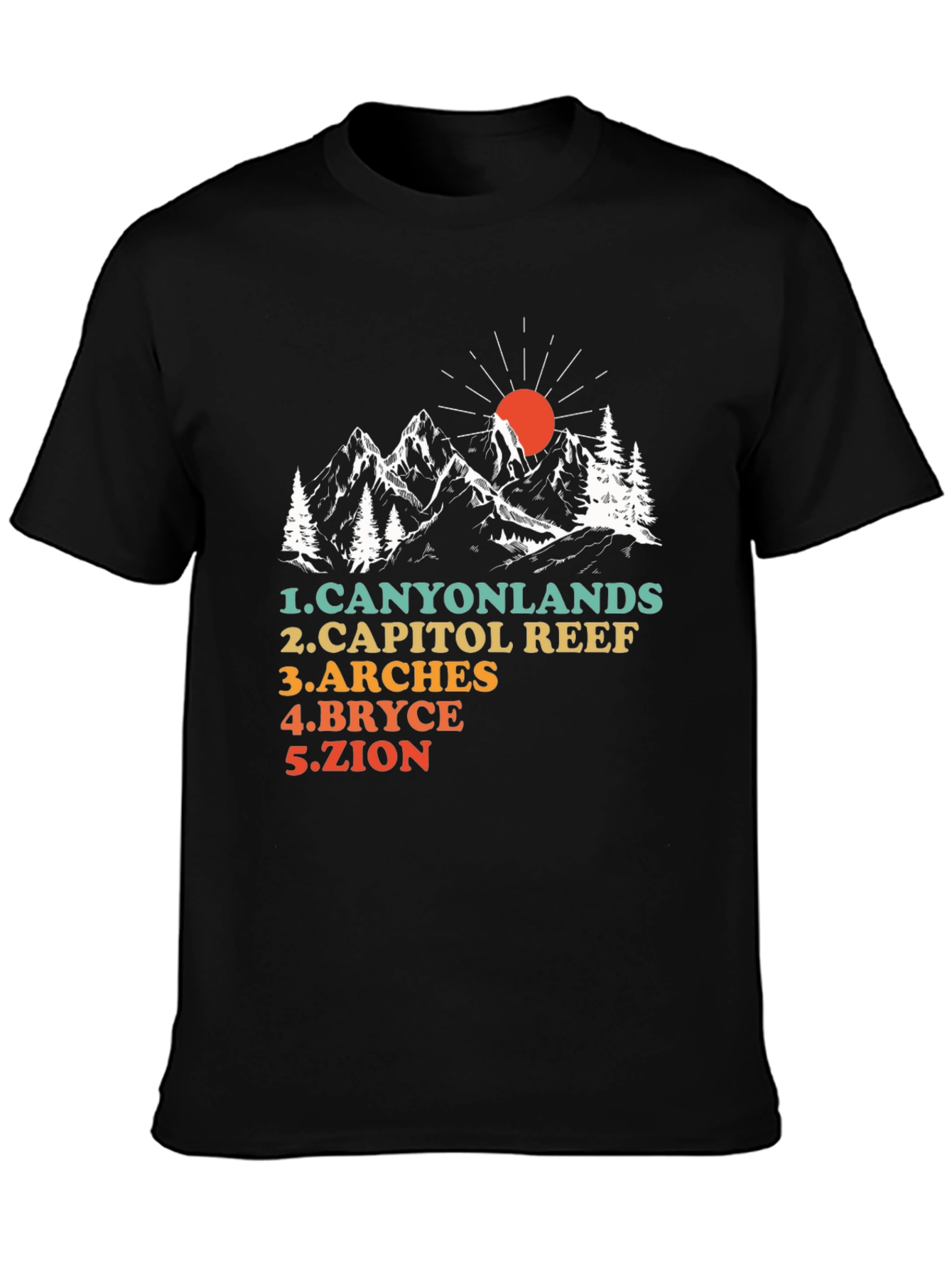Utah National Parks T-Shirt - Canyonlands Arches Zion